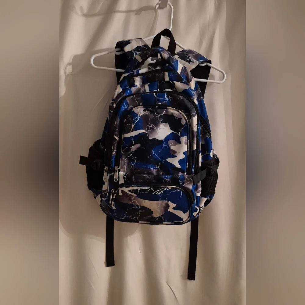 Blue Camouflage Backpack